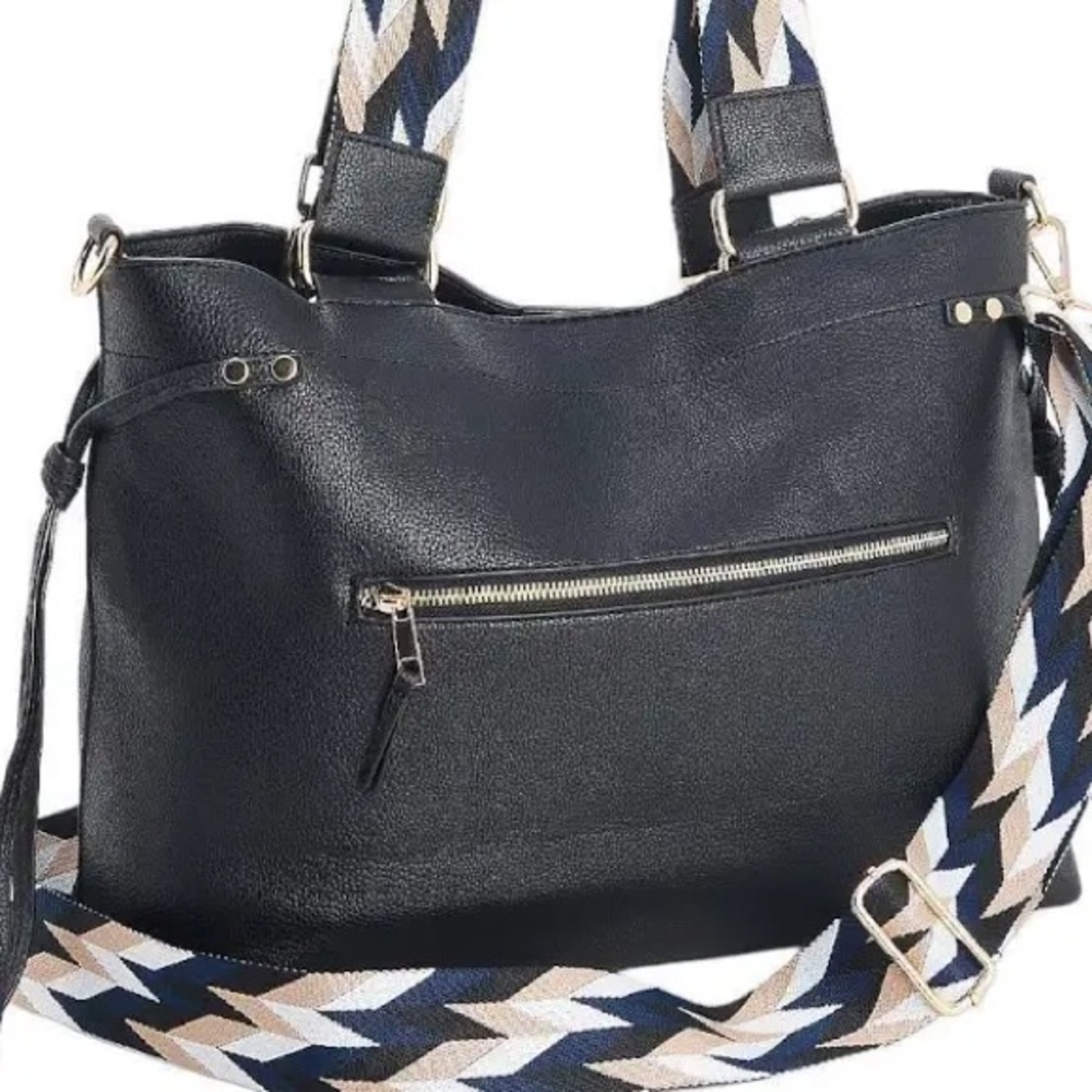 New AHDORNED North/South Double Handle Tote with Crossbody Strap
